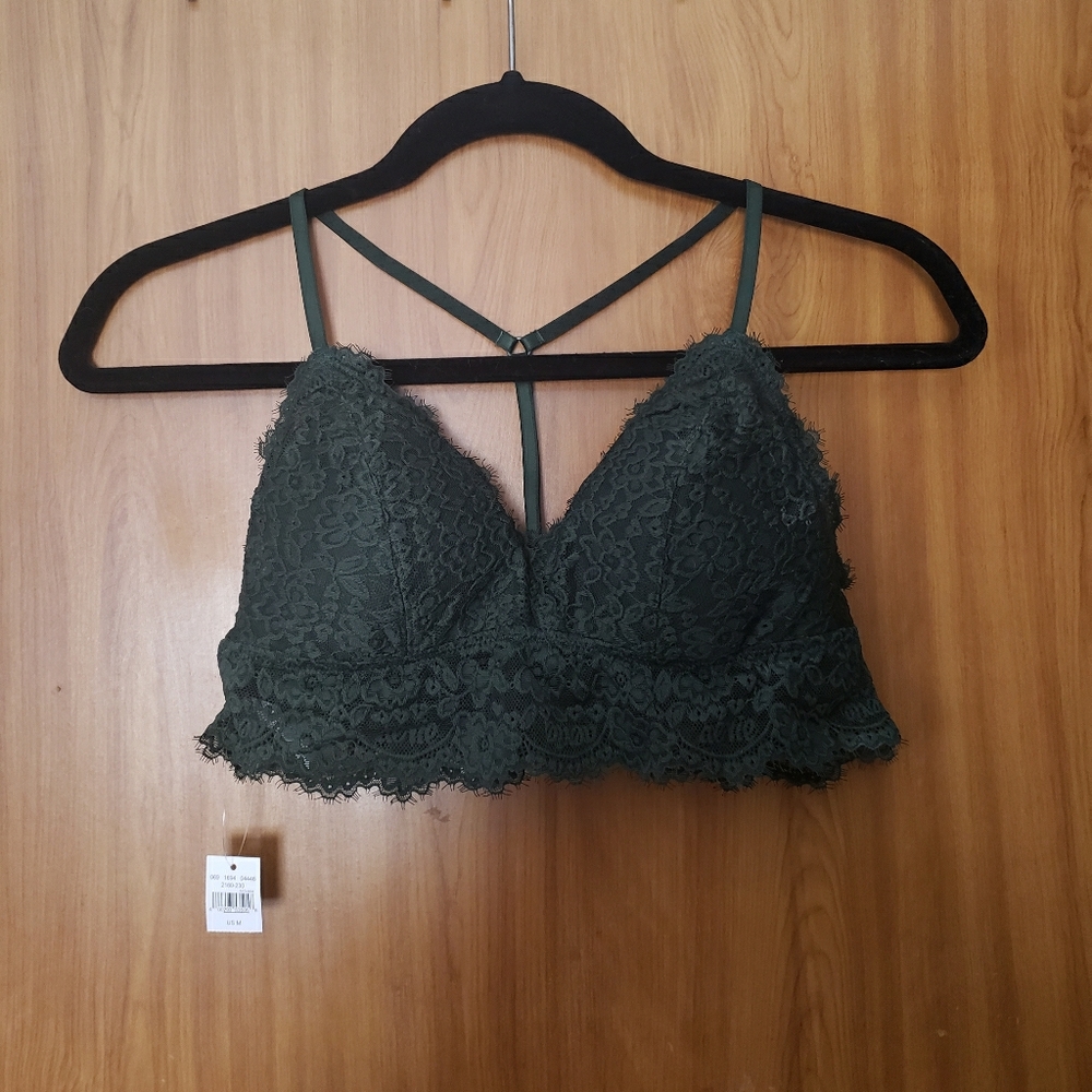 NWT Aerie Romantic Eyelash Lace Padded Bralette